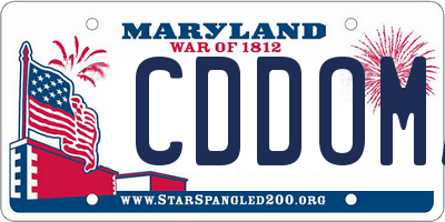MD license plate CDDOMA