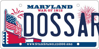 MD license plate DOSSARY