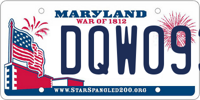 MD license plate DQW093