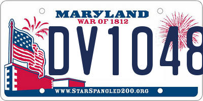 MD license plate DV10481