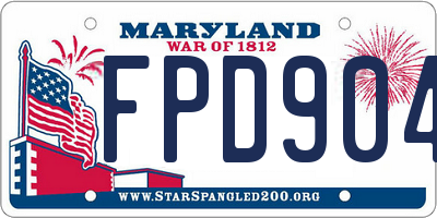 MD license plate FPD9048