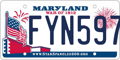MD license plate FYN5973
