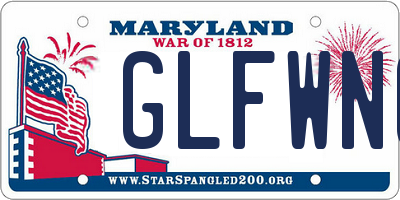 MD license plate GLFWNG
