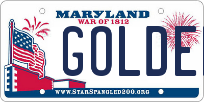 MD license plate GOLDEN