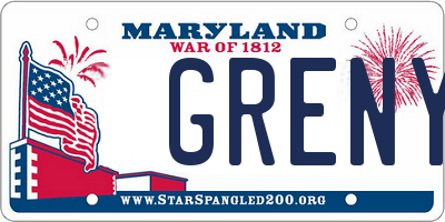 MD license plate GRENY