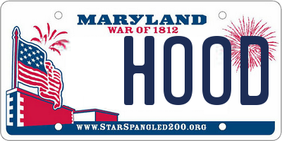 MD license plate HOOD