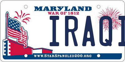 MD license plate IRAQI
