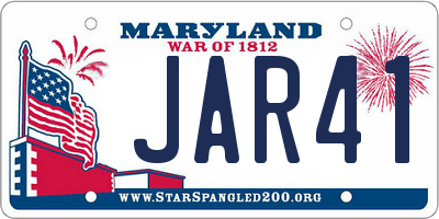 MD license plate JAR411