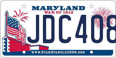 MD license plate JDC4088