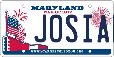 MD license plate JOSIAH
