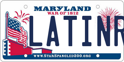 MD license plate LATINRN