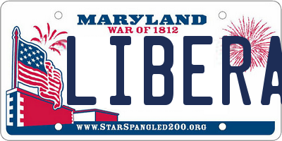MD license plate LIBERAL