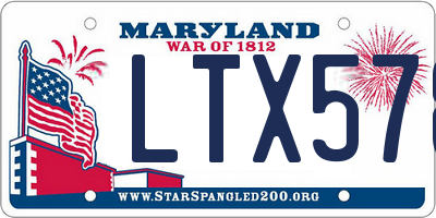 MD license plate LTX578