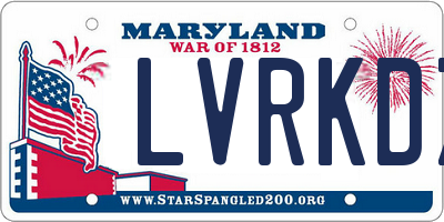 MD license plate LVRKDZ