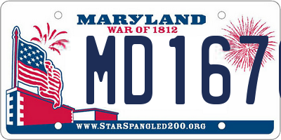 MD license plate MD1670