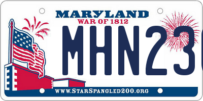MD license plate MHN230
