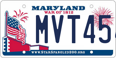 MD license plate MVT454