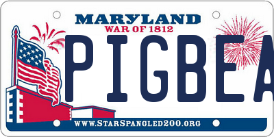 MD license plate PIGBEAR