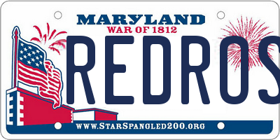 MD license plate REDROSE