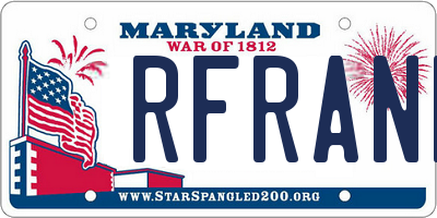 MD license plate RFRANK