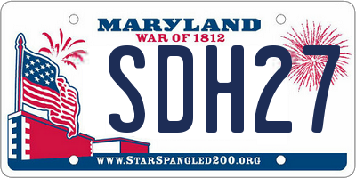 MD license plate SDH271