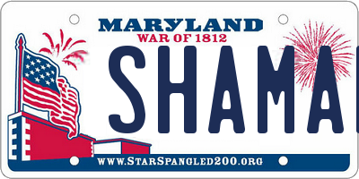 MD license plate SHAMAN