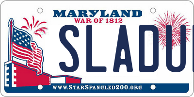 MD license plate SLADUR
