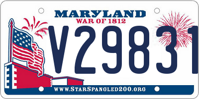 MD license plate V298316