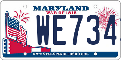 MD license plate WE7343