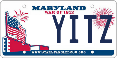 MD license plate YITZ
