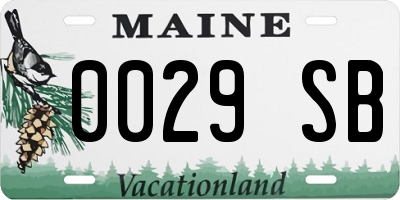 ME license plate 0029SB