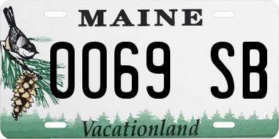 ME license plate 0069SB