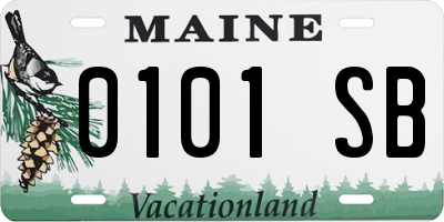 ME license plate 0101SB