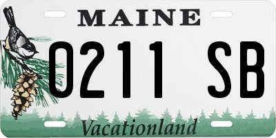 ME license plate 0211SB