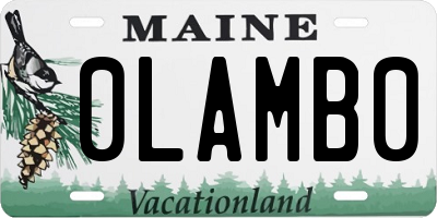 ME license plate 0LAMB0