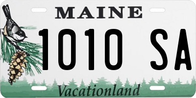 ME license plate 1010SA
