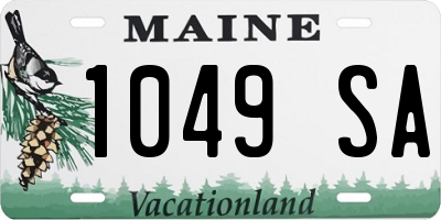 ME license plate 1049SA