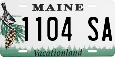 ME license plate 1104SA