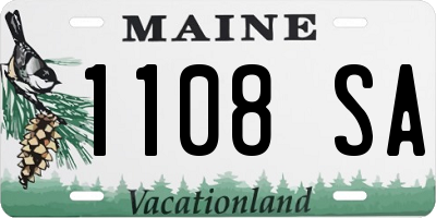 ME license plate 1108SA