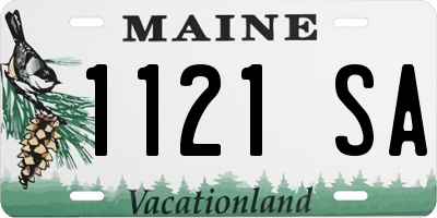ME license plate 1121SA