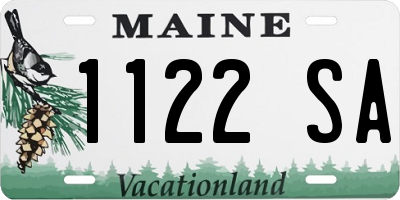 ME license plate 1122SA