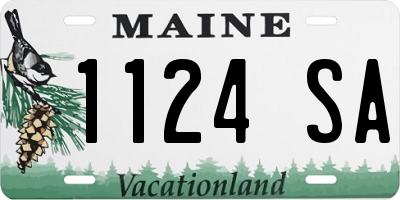 ME license plate 1124SA