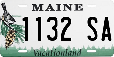 ME license plate 1132SA