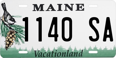 ME license plate 1140SA