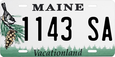ME license plate 1143SA