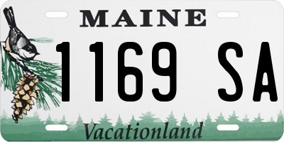 ME license plate 1169SA