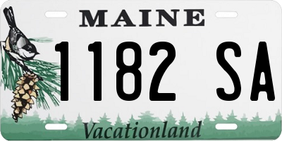 ME license plate 1182SA