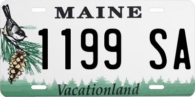 ME license plate 1199SA