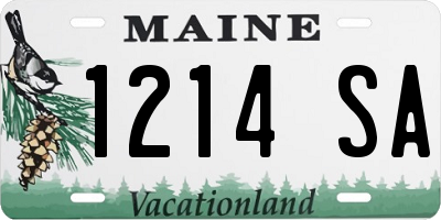 ME license plate 1214SA