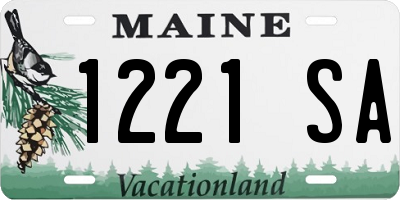ME license plate 1221SA